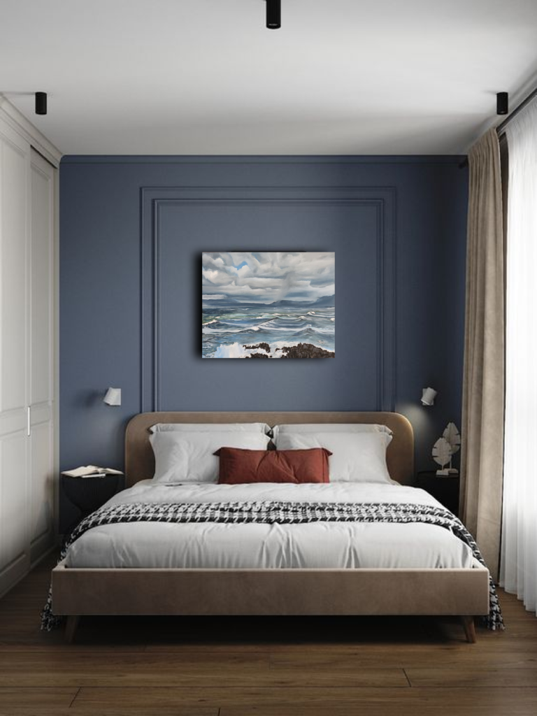 How to Hang Art Above Your Bed for a Balanced, Stylish Look